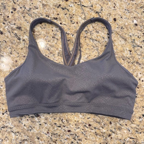 Athleta Gray Sports Bra size Large includes cups - Picture 1 of 2